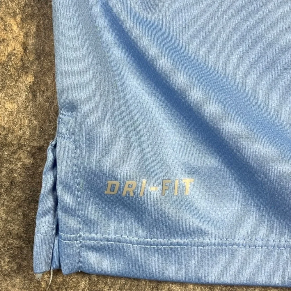 Nike Polo‎ Shirt Mens Medium Light Blue Dri-Fit Legacy SC Soccer Athletic Coach
